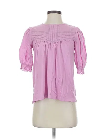 Pre-owned Jcrew 3/4 Sleeve Blouse In Pink