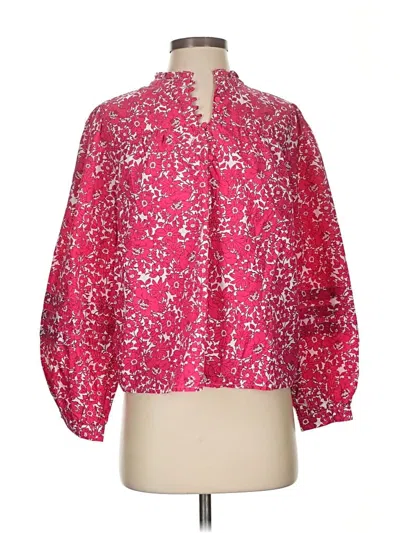 Pre-owned Jcrew 3/4 Sleeve Blouse In Pink