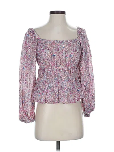 Pre-owned Jcrew 3/4 Sleeve Blouse In Pink