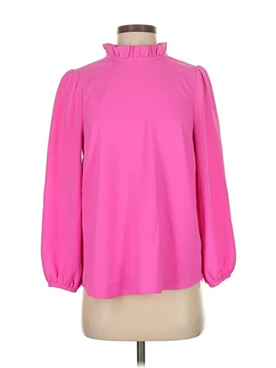 Pre-owned Jcrew 3/4 Sleeve Blouse In Pink