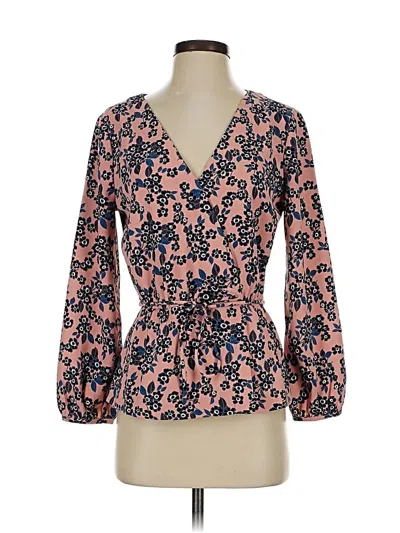 Pre-owned Jcrew 3/4 Sleeve Blouse In Pink