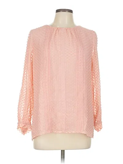 Pre-owned Jcrew 3/4 Sleeve Blouse In Pink