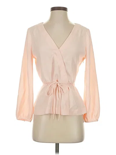 Pre-owned Jcrew 3/4 Sleeve Blouse In Pink