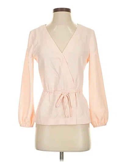 Pre-owned Jcrew 3/4 Sleeve Blouse In Pink