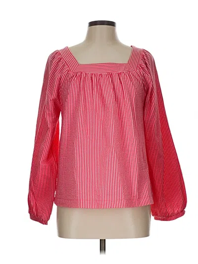 Pre-owned Jcrew 3/4 Sleeve Blouse In Pink