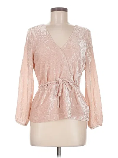 Pre-owned Jcrew 3/4 Sleeve Blouse In Pink