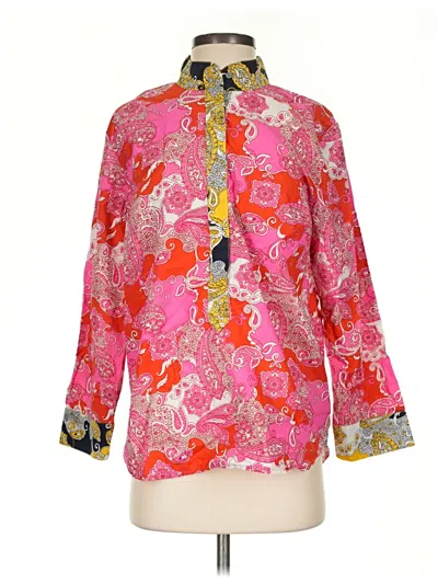 Pre-owned Jcrew 3/4 Sleeve Blouse In Pink