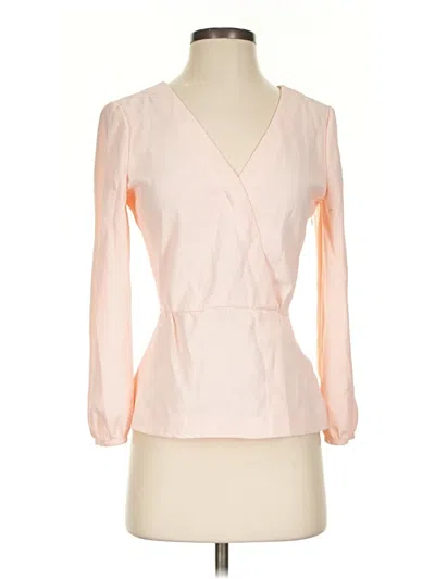 Pre-owned Jcrew 3/4 Sleeve Blouse In Pink