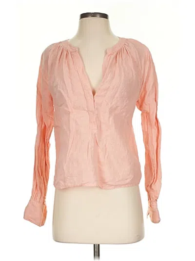 Pre-owned Jcrew 3/4 Sleeve Blouse In Pink