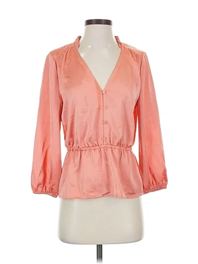 Pre-owned Jcrew 3/4 Sleeve Blouse In Pink