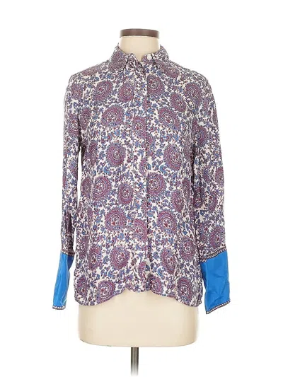 Pre-owned Jcrew 3/4 Sleeve Blouse In Purple