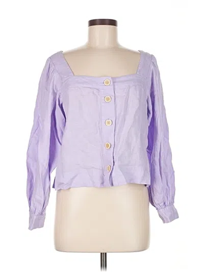 Pre-owned Jcrew 3/4 Sleeve Blouse In Purple