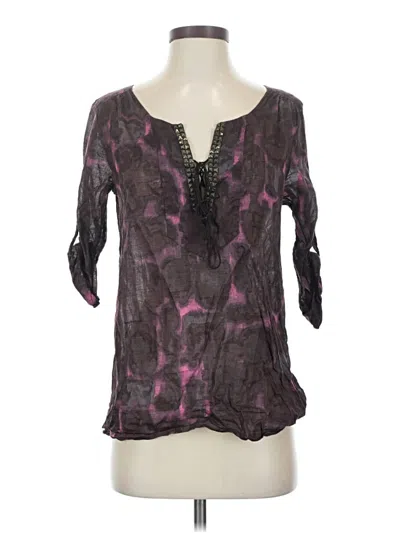 Pre-owned Jcrew 3/4 Sleeve Blouse In Purple