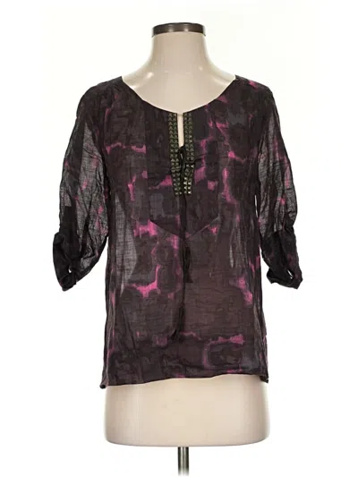 Pre-owned Jcrew 3/4 Sleeve Blouse In Purple