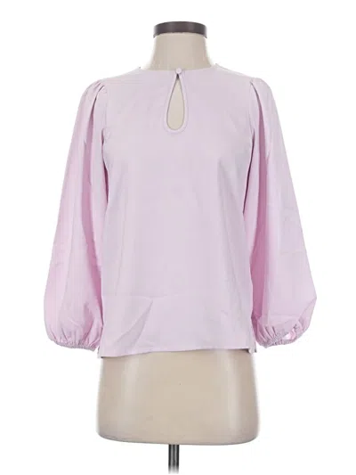 Jcrew 3/4 Sleeve Blouse In Purple