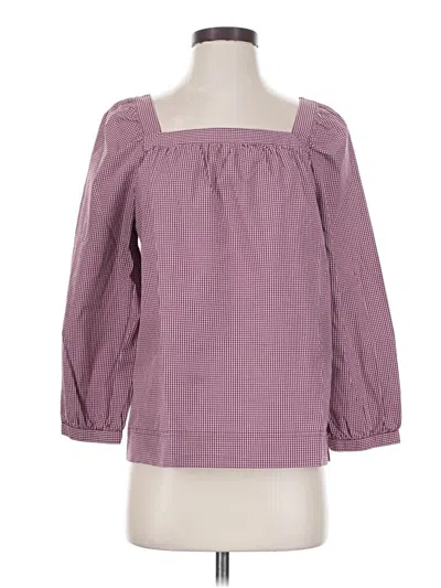 Pre-owned Jcrew 3/4 Sleeve Blouse In Purple