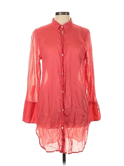 Pre-owned Jcrew 3/4 Sleeve Blouse In Red