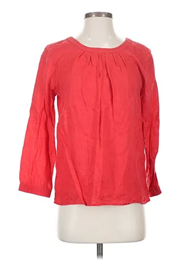 Pre-owned Jcrew 3/4 Sleeve Blouse In Red