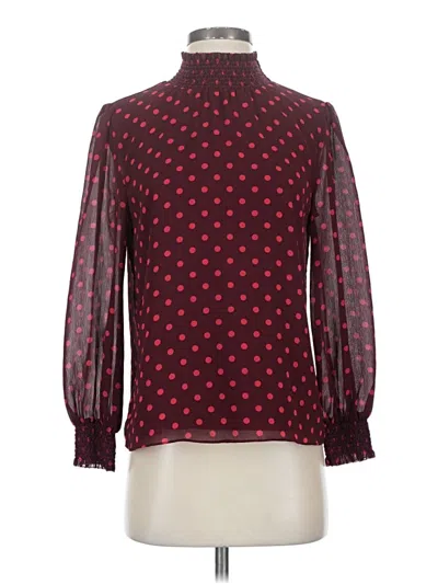 Pre-owned Jcrew 3/4 Sleeve Blouse In Red