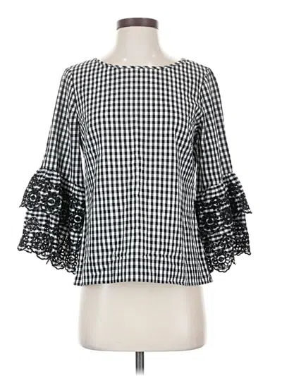 Pre-owned Jcrew 3/4 Sleeve Blouse In Silver