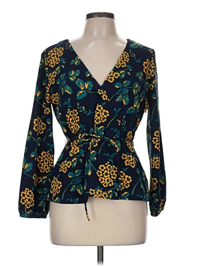 Pre-owned Jcrew 3/4 Sleeve Blouse In Teal