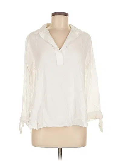 Pre-owned Jcrew 3/4 Sleeve Blouse In White