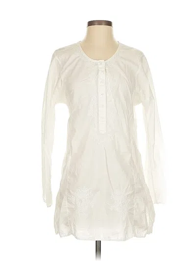Pre-owned Jcrew 3/4 Sleeve Blouse In White