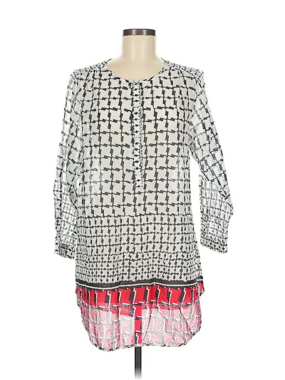 Pre-owned Jcrew 3/4 Sleeve Blouse In White