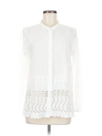 Pre-owned Jcrew 3/4 Sleeve Blouse In White