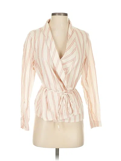 Pre-owned Jcrew 3/4 Sleeve Blouse In White