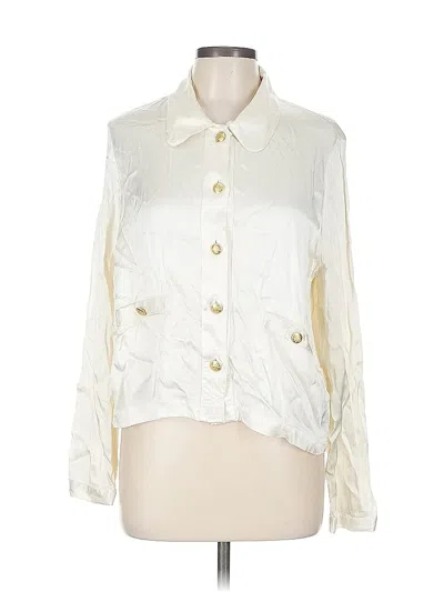 Pre-owned Jcrew 3/4 Sleeve Blouse In White