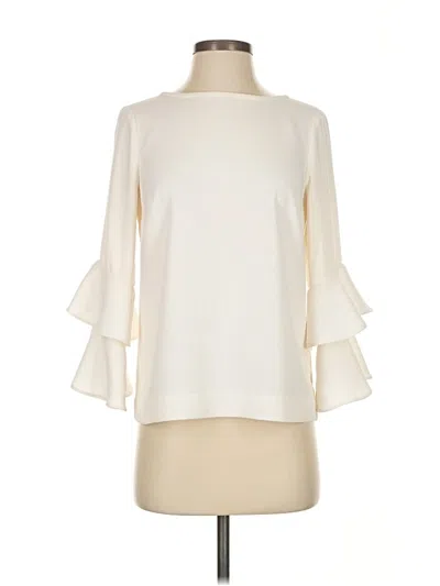 Pre-owned Jcrew 3/4 Sleeve Blouse In White
