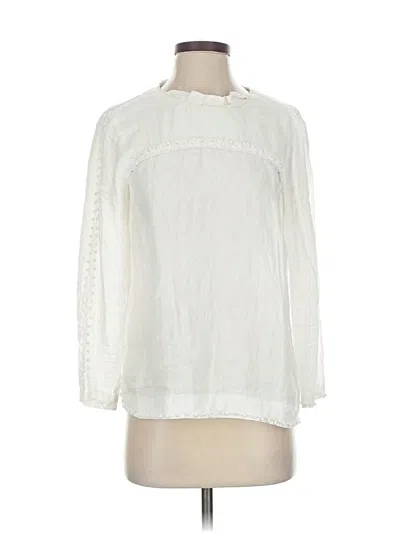 Pre-owned Jcrew 3/4 Sleeve Blouse In White