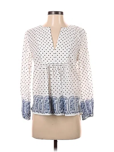 Pre-owned Jcrew 3/4 Sleeve Blouse In White