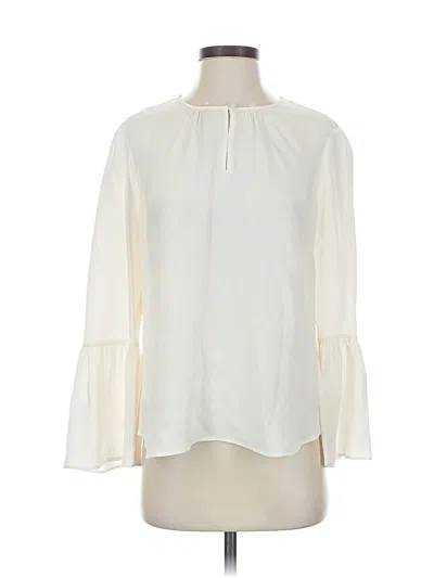 Pre-owned Jcrew 3/4 Sleeve Blouse In White