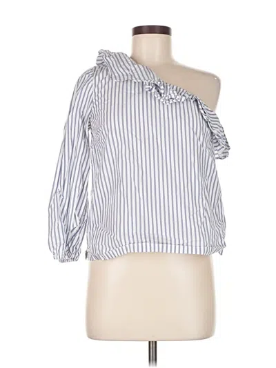 Pre-owned Jcrew 3/4 Sleeve Blouse In White