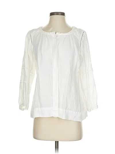 Pre-owned Jcrew 3/4 Sleeve Blouse In White