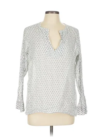 Pre-owned Jcrew 3/4 Sleeve Blouse In White