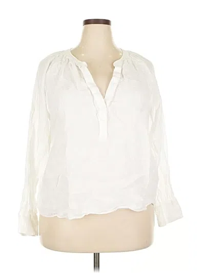Pre-owned Jcrew 3/4 Sleeve Blouse In White