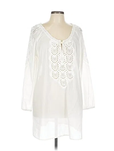 Pre-owned Jcrew 3/4 Sleeve Blouse In White