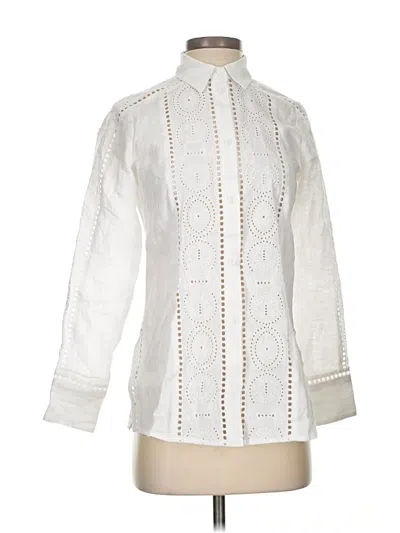 Jcrew 3/4 Sleeve Blouse In White