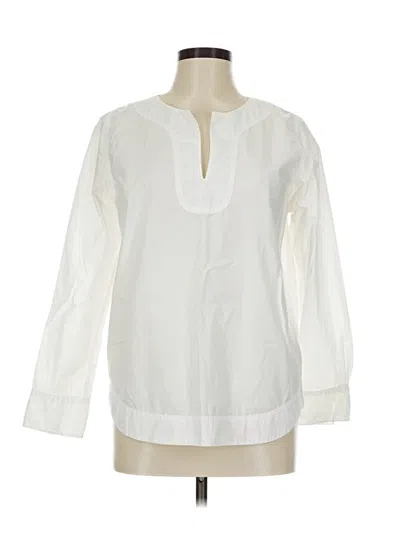 Pre-owned Jcrew 3/4 Sleeve Blouse In White