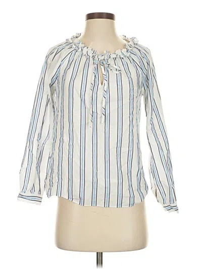 Pre-owned Jcrew 3/4 Sleeve Blouse In White