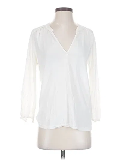 Pre-owned Jcrew 3/4 Sleeve Blouse In White
