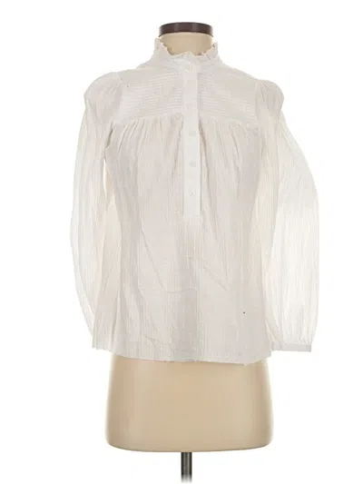Pre-owned Jcrew 3/4 Sleeve Blouse In White
