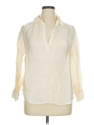 Pre-owned Jcrew 3/4 Sleeve Blouse In White