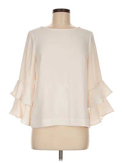 Pre-owned Jcrew 3/4 Sleeve Blouse In White