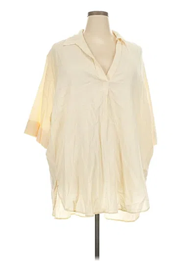 Pre-owned Jcrew 3/4 Sleeve Blouse In White