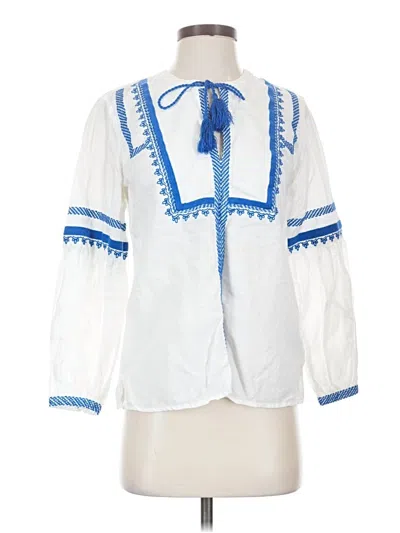 Pre-owned Jcrew 3/4 Sleeve Blouse In White