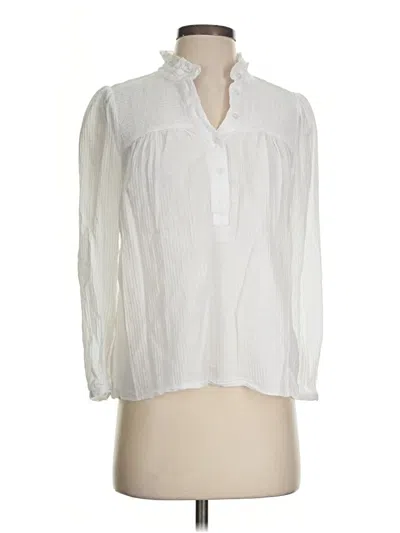 Pre-owned Jcrew 3/4 Sleeve Blouse In White